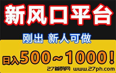 趣盈宝，首码！纯挂机项目，无需人工，日收500+-27首码项目网