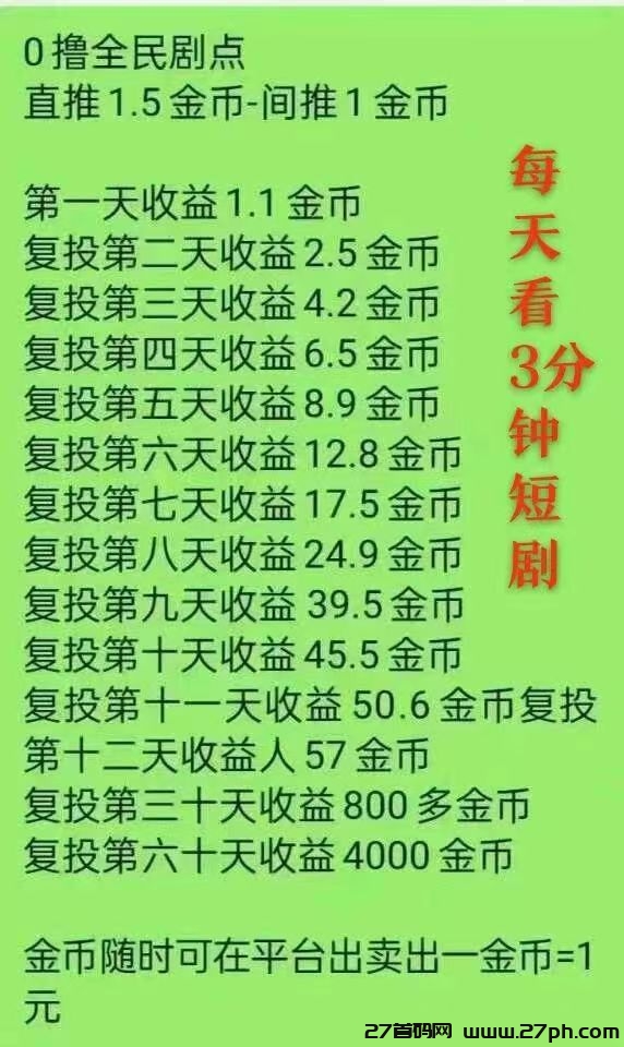 ​⭐️首码- 全民短剧 最强变现零撸APP！对接团队长，高扶持8-27首码项目网